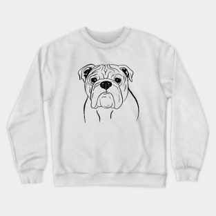 English Bulldog (Black and White) Crewneck Sweatshirt